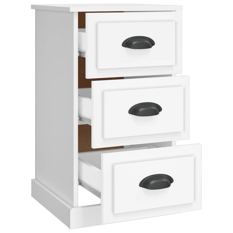 Bedside Cabinet White 39x39x67 cm Engineered Wood