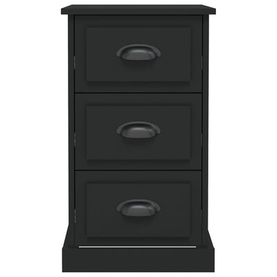 Bedside Cabinet Black 39x39x67 cm Engineered Wood