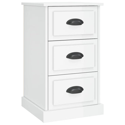 Bedside Cabinet High Gloss White 39x39x67 cm Engineered Wood