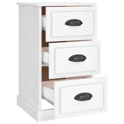 Bedside Cabinet High Gloss White 39x39x67 cm Engineered Wood