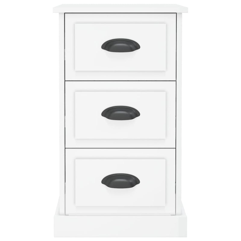 Bedside Cabinet High Gloss White 39x39x67 cm Engineered Wood