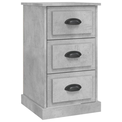 Bedside Cabinet Concrete Grey 39x39x67 cm Engineered Wood