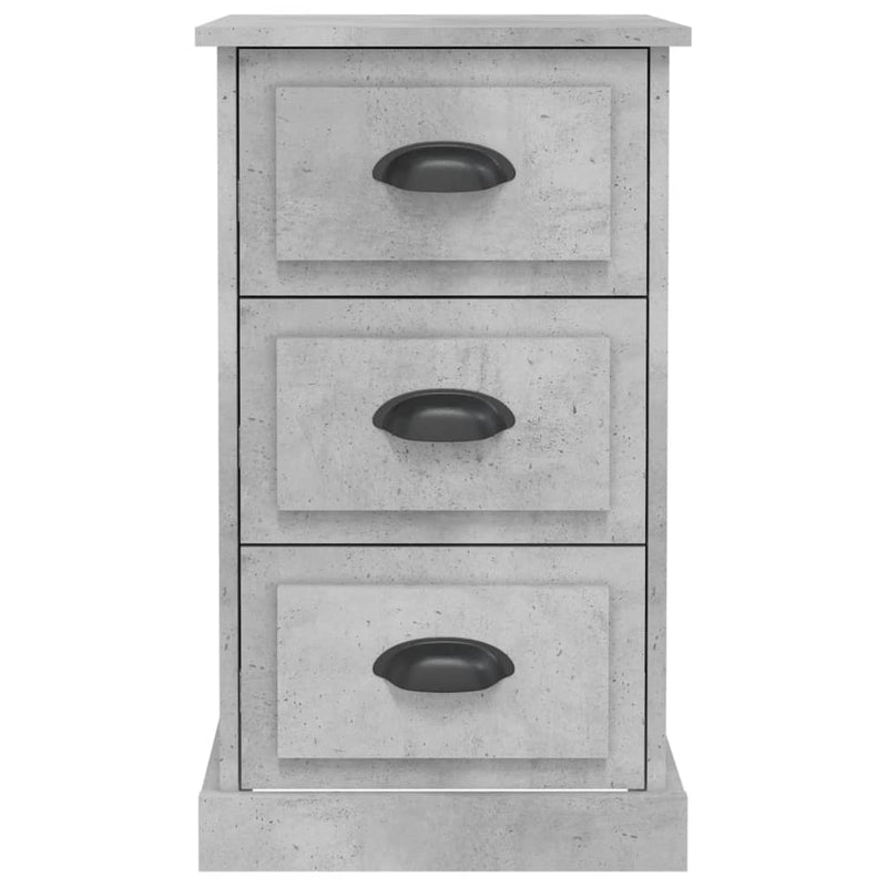 Bedside Cabinet Concrete Grey 39x39x67 cm Engineered Wood