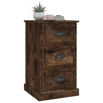 Bedside Cabinet Smoked Oak 39x39x67 cm Engineered Wood