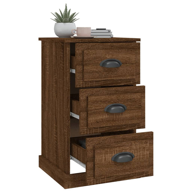 Bedside Cabinet Brown Oak 39x39x67 cm Engineered Wood