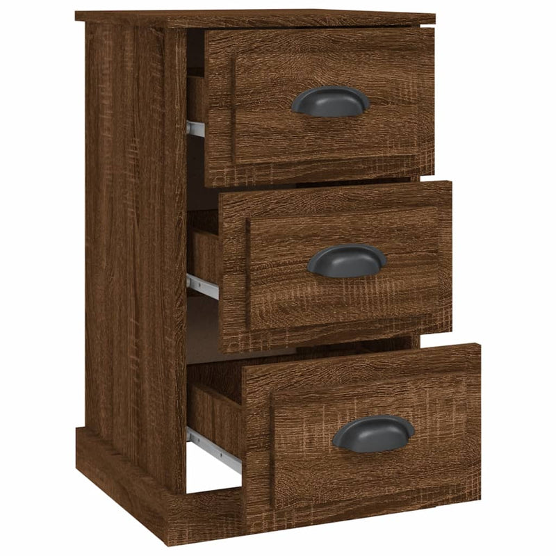 Bedside Cabinet Brown Oak 39x39x67 cm Engineered Wood