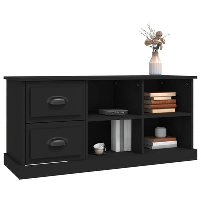 TV Cabinet Black 102x35.5x47.5 cm Engineered Wood