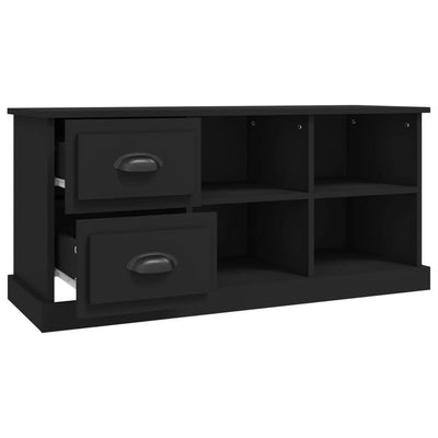 TV Cabinet Black 102x35.5x47.5 cm Engineered Wood