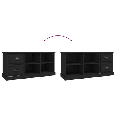 TV Cabinet Black 102x35.5x47.5 cm Engineered Wood