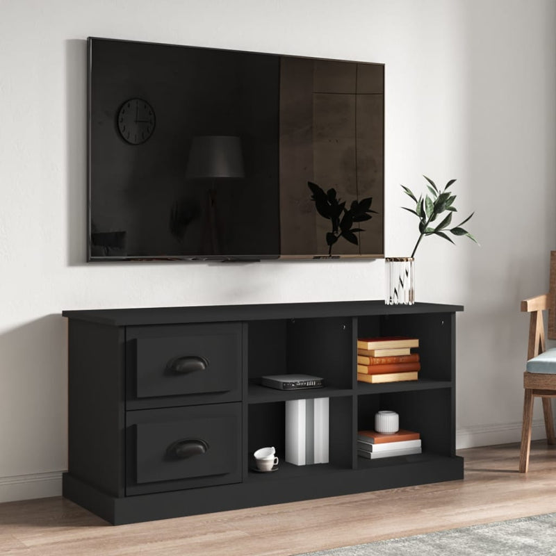 TV Cabinet Black 102x35.5x47.5 cm Engineered Wood