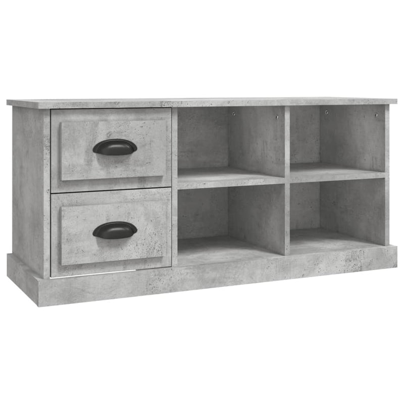 TV Cabinet Concrete Grey 102x35.5x47.5 cm Engineered Wood