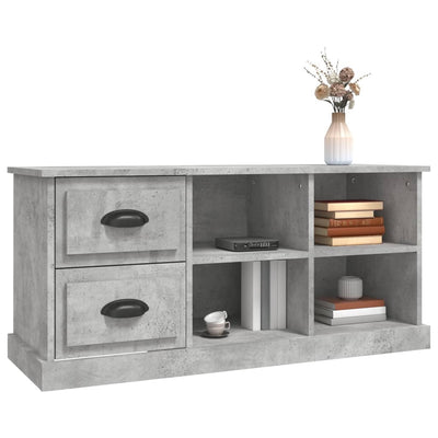 TV Cabinet Concrete Grey 102x35.5x47.5 cm Engineered Wood