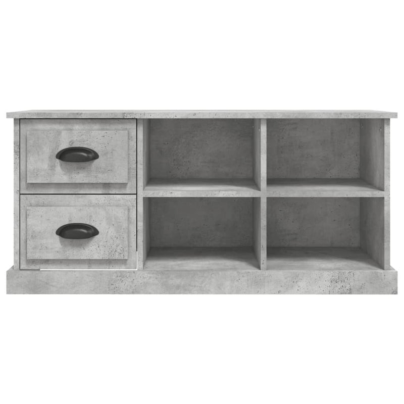 TV Cabinet Concrete Grey 102x35.5x47.5 cm Engineered Wood