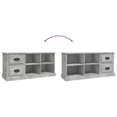 TV Cabinet Concrete Grey 102x35.5x47.5 cm Engineered Wood