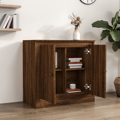 Sideboard Brown Oak 70x35.5x67.5 cm Engineered Wood