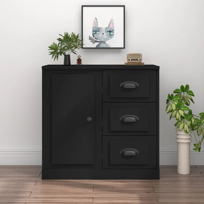 Sideboard Black 70x35.5x67.5 cm Engineered Wood