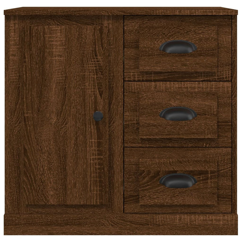 Sideboard Brown Oak 70x35.5x67.5 cm Engineered Wood