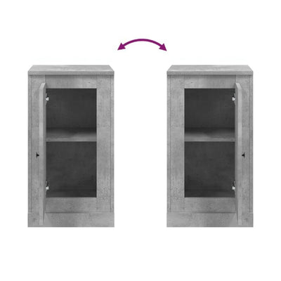 Sideboards 2 pcs Concrete Grey 37.5x35.5x67.5 cm Engineered Wood