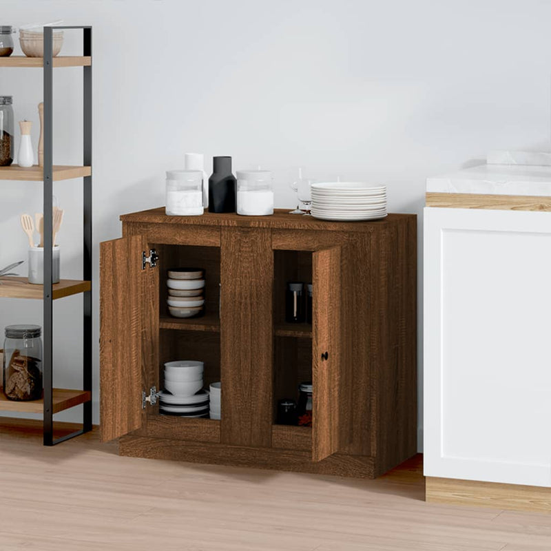 Sideboards 2 pcs Brown Oak 37.5x35.5x67.5 cm Engineered Wood