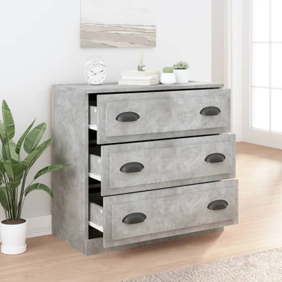 Sideboard Concrete Grey 70x35.5x67.5 cm Engineered Wood