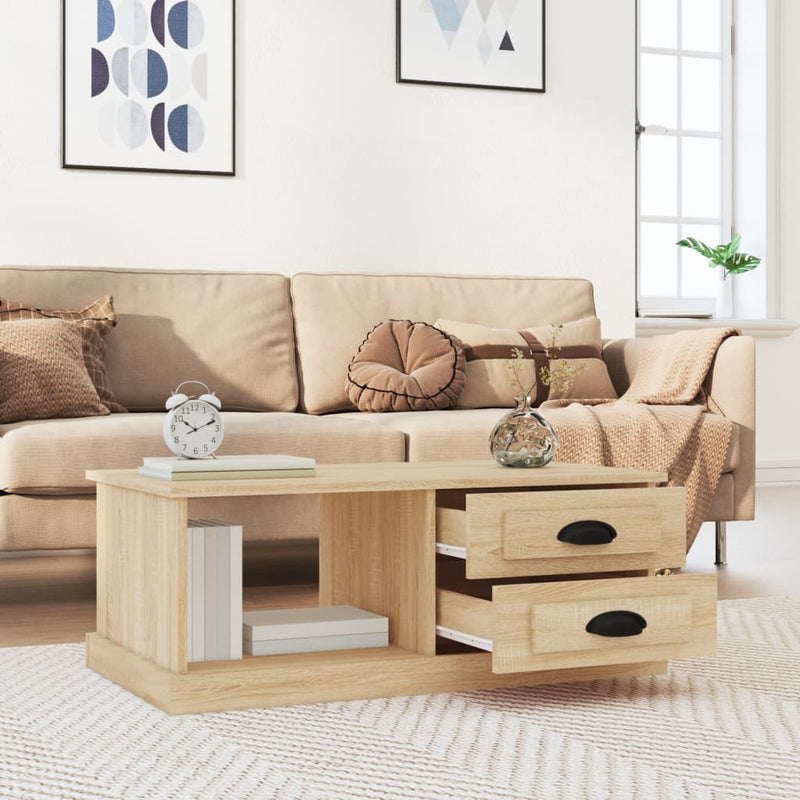 Coffee Table Sonoma Oak 90x50x35 cm Engineered Wood