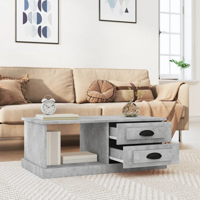 Coffee Table Concrete Grey 90x50x35 cm Engineered Wood