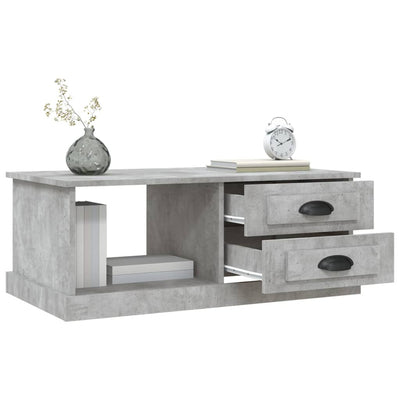 Coffee Table Concrete Grey 90x50x35 cm Engineered Wood