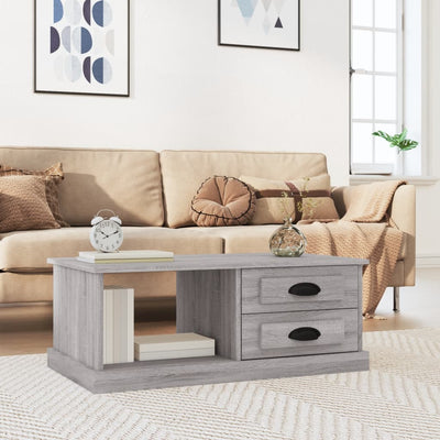 Coffee Table Grey Sonoma 90x50x35 cm Engineered Wood