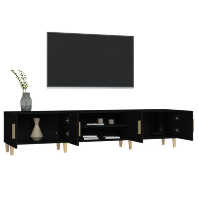 TV Cabinet Black 180x31.5x40 cm Engineered Wood