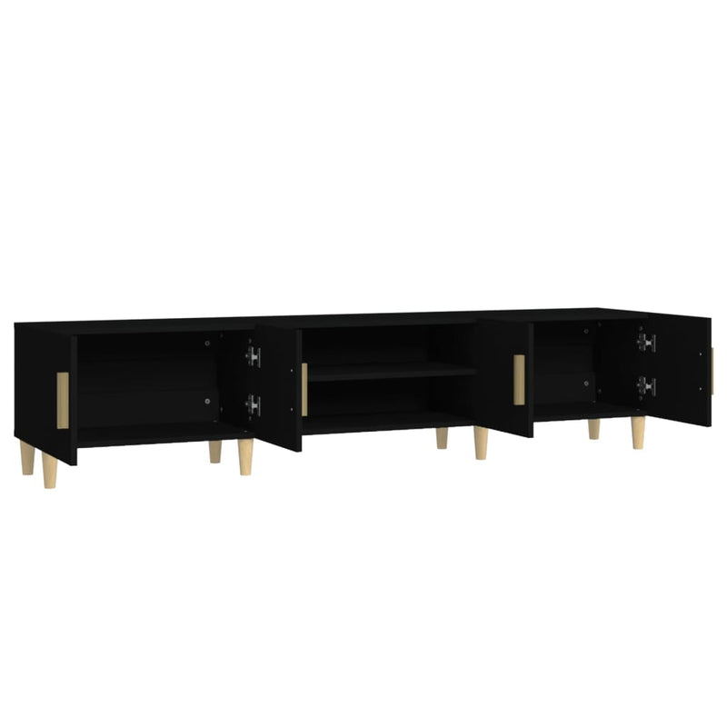 TV Cabinet Black 180x31.5x40 cm Engineered Wood