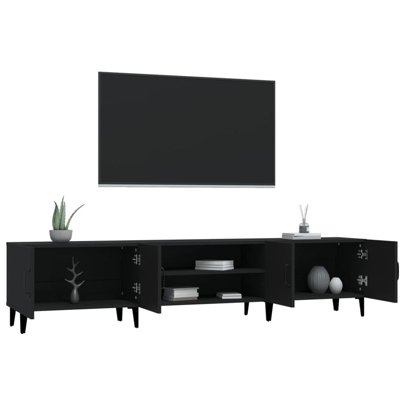 TV Cabinet Black 180x31.5x40 cm Engineered Wood