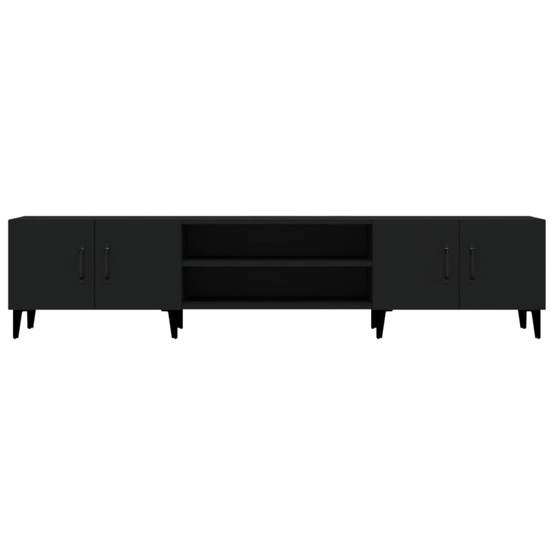 TV Cabinet Black 180x31.5x40 cm Engineered Wood