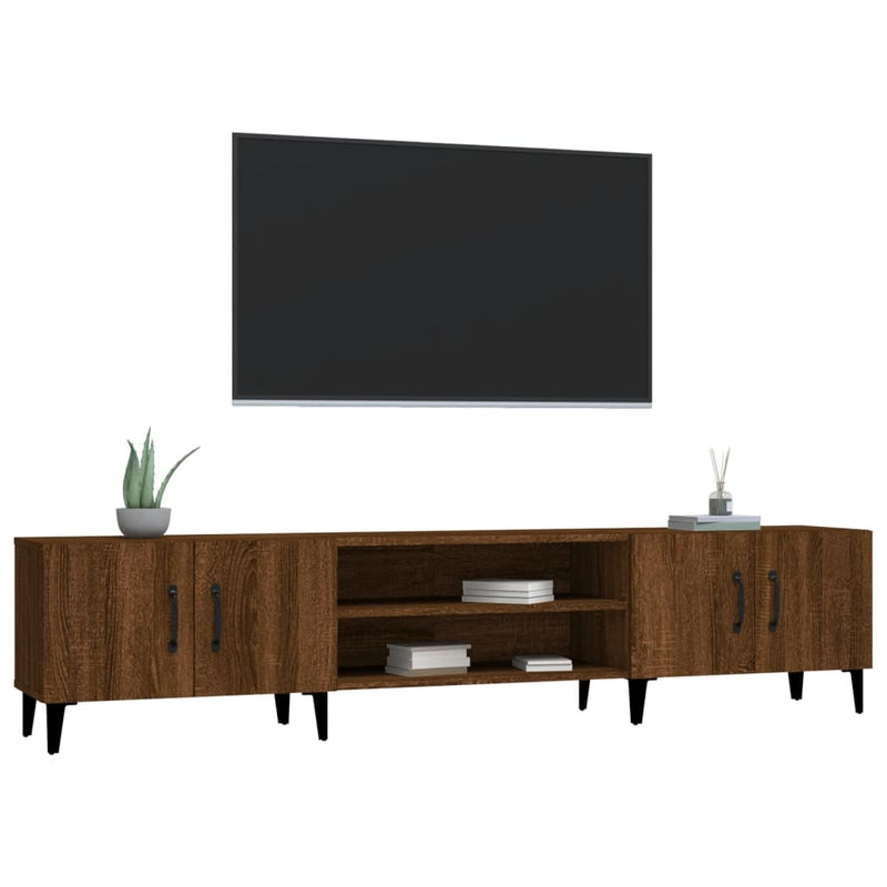 TV Cabinet Brown Oak 180x31.5x40 cm Engineered Wood