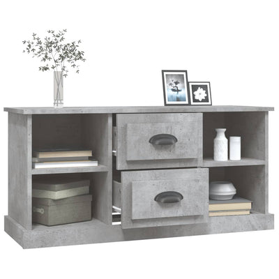 TV Cabinet Concrete Grey 99.5x35.5x48 cm Engineered Wood