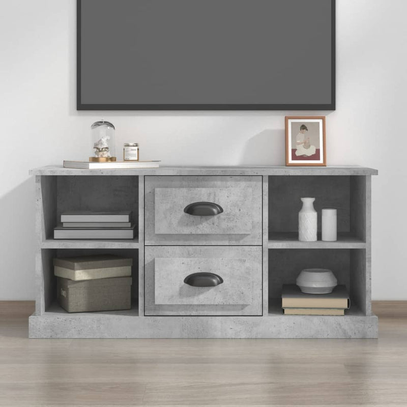 TV Cabinet Concrete Grey 99.5x35.5x48 cm Engineered Wood