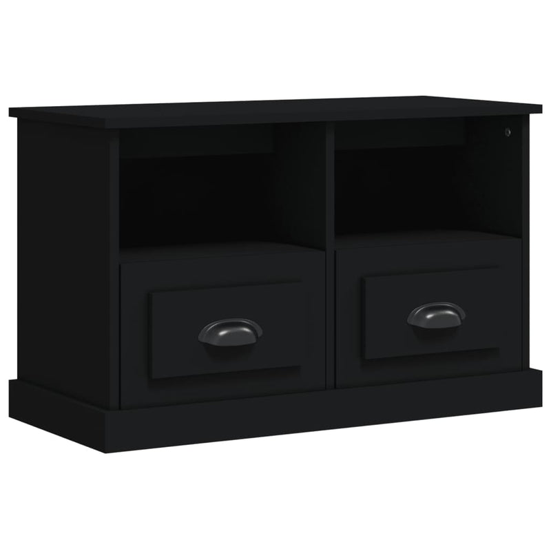 TV Cabinet Black 80x35x50 cm Engineered Wood