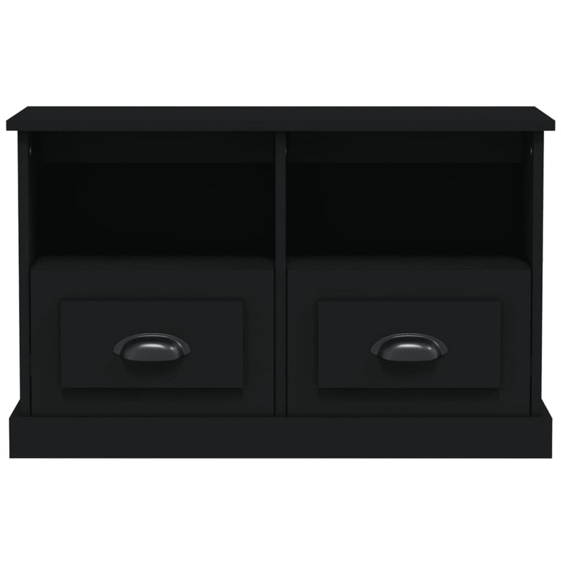 TV Cabinet Black 80x35x50 cm Engineered Wood