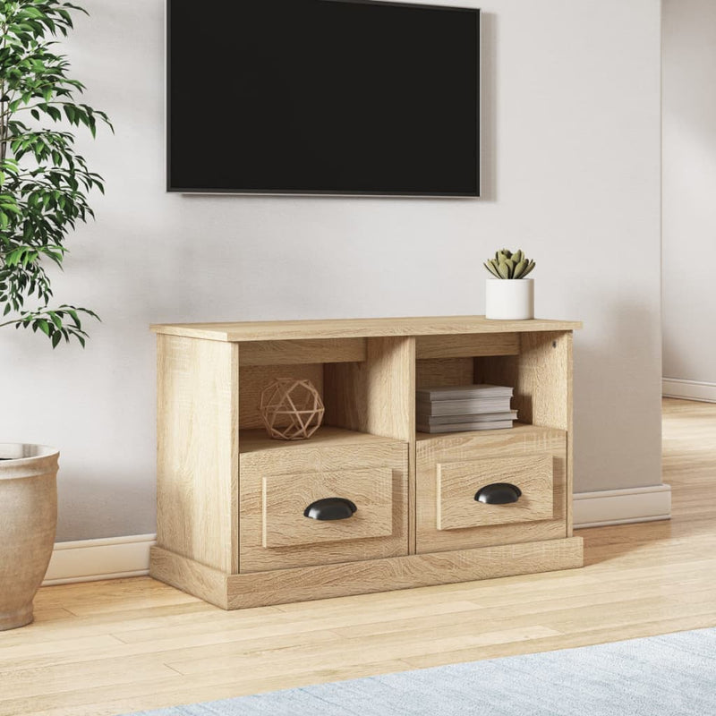 TV Cabinet Sonoma Oak 80x35x50 cm Engineered Wood