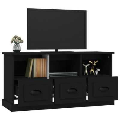 TV Cabinet Black 100x35x50 cm Engineered Wood