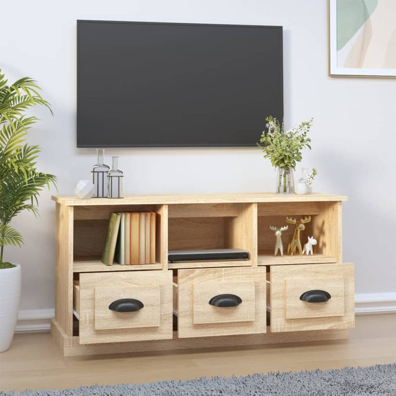 TV Cabinet Sonoma Oak 100x35x50 cm Engineered Wood