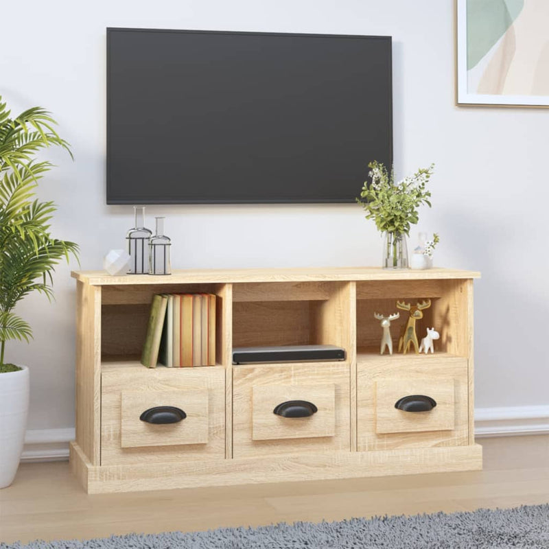 TV Cabinet Sonoma Oak 100x35x50 cm Engineered Wood