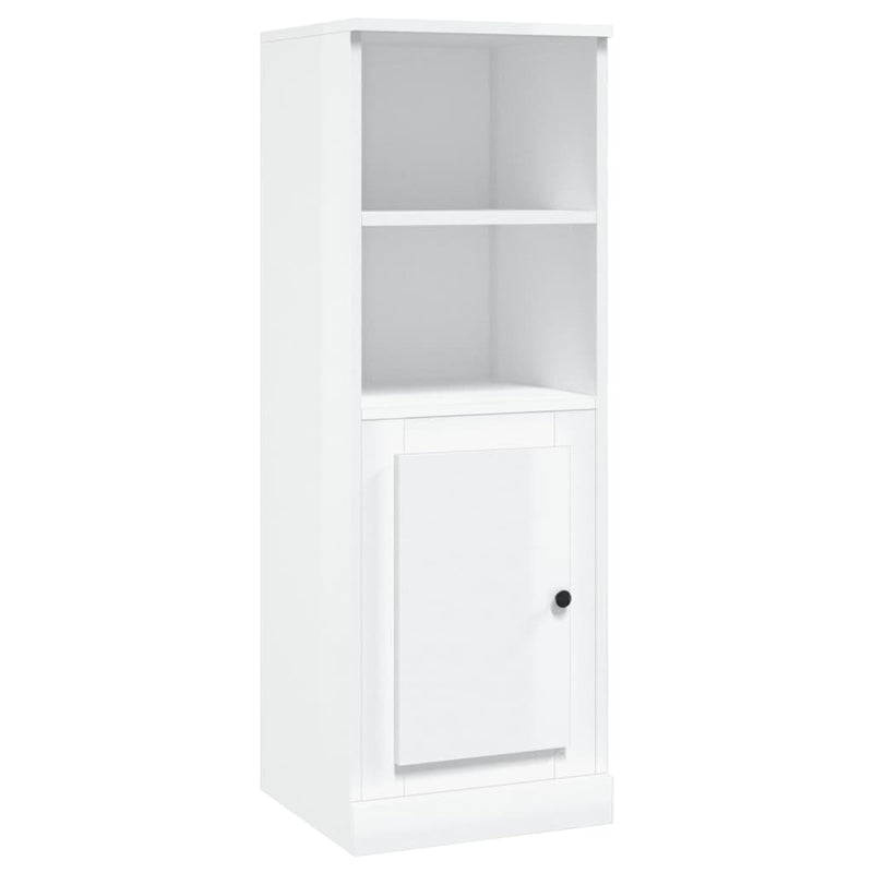 Highboard High Gloss White 36x35.5x103.5 cm Engineered Wood