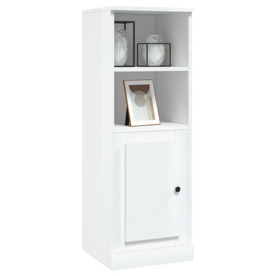 Highboard High Gloss White 36x35.5x103.5 cm Engineered Wood