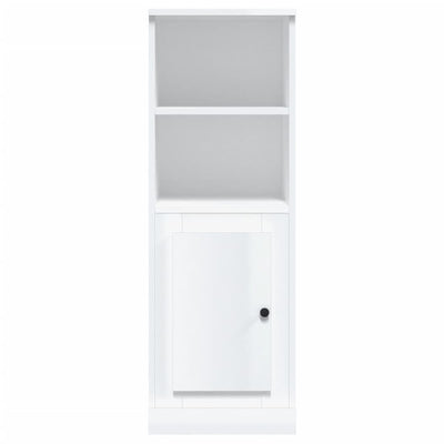 Highboard High Gloss White 36x35.5x103.5 cm Engineered Wood