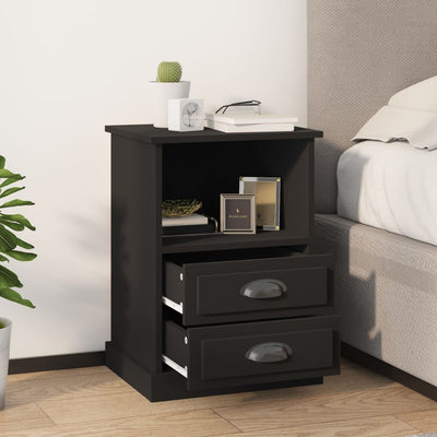 Bedside Cabinet Black 43x36x60 cm