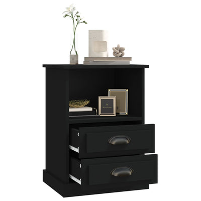 Bedside Cabinet Black 43x36x60 cm