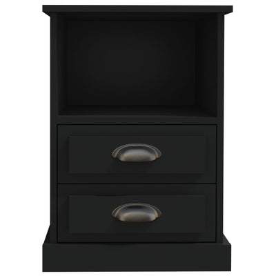 Bedside Cabinet Black 43x36x60 cm