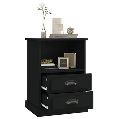 Bedside Cabinets 2 pcs Black 43x36x60 cm