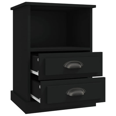 Bedside Cabinets 2 pcs Black 43x36x60 cm