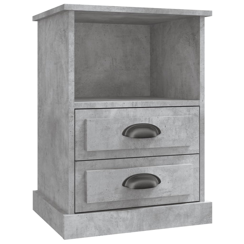 Bedside Cabinet Concrete Grey 43x36x60 cm